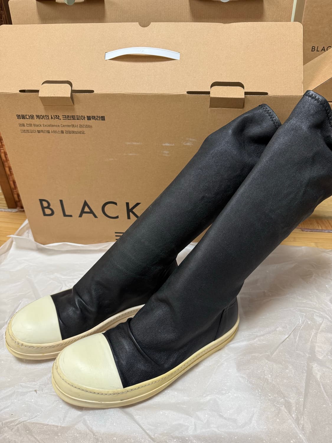 릭오웬스 레더 하이삭스 스니커즈 41 상품이미지10