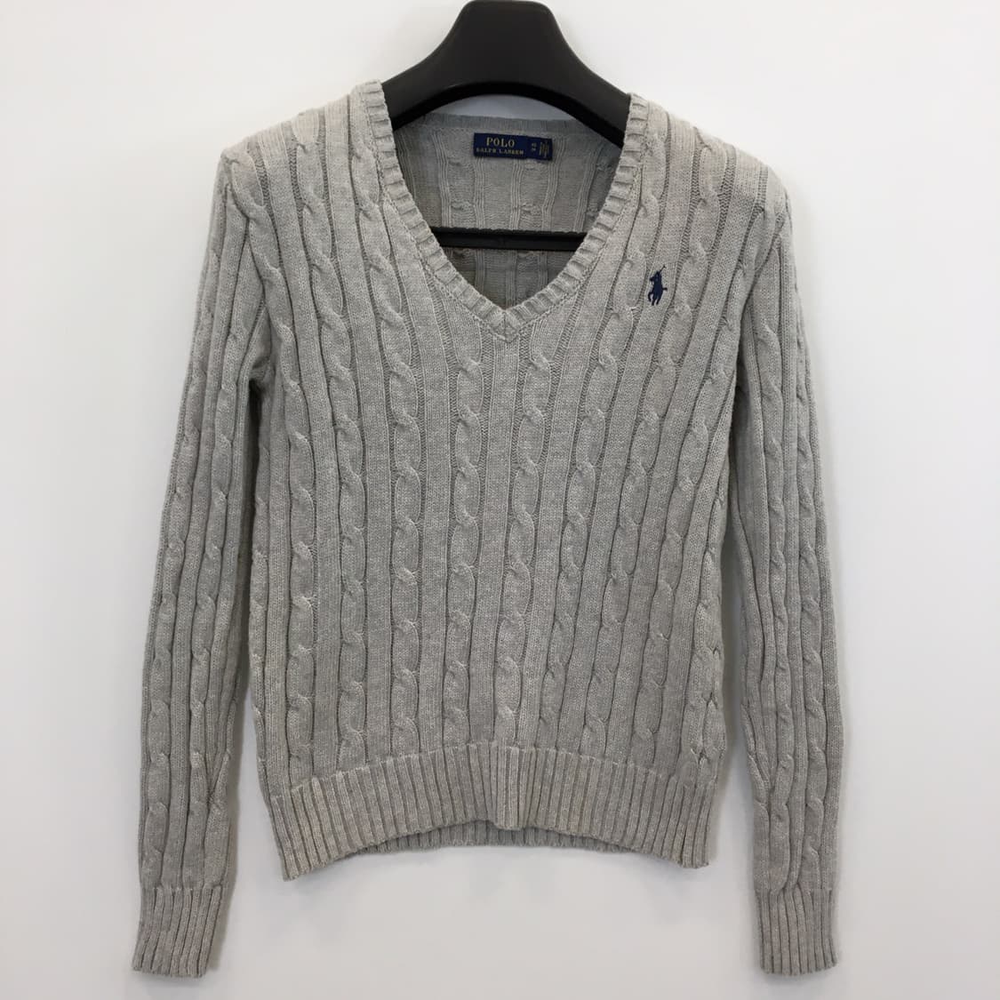 폴로 랄프로렌 상위라인 실버그레이 케이블니트 XS 상품이미지1