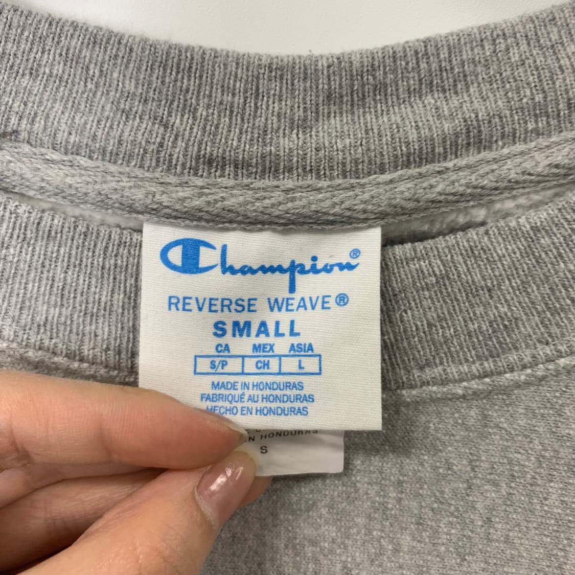챔피온 리버스위브 그레이 맨투맨 상품이미지6