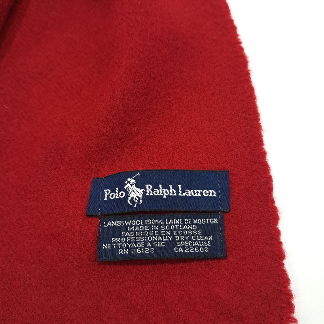 MX271 폴로 랄프로렌 레드 램스울 목도리 머플러 상품이미지5