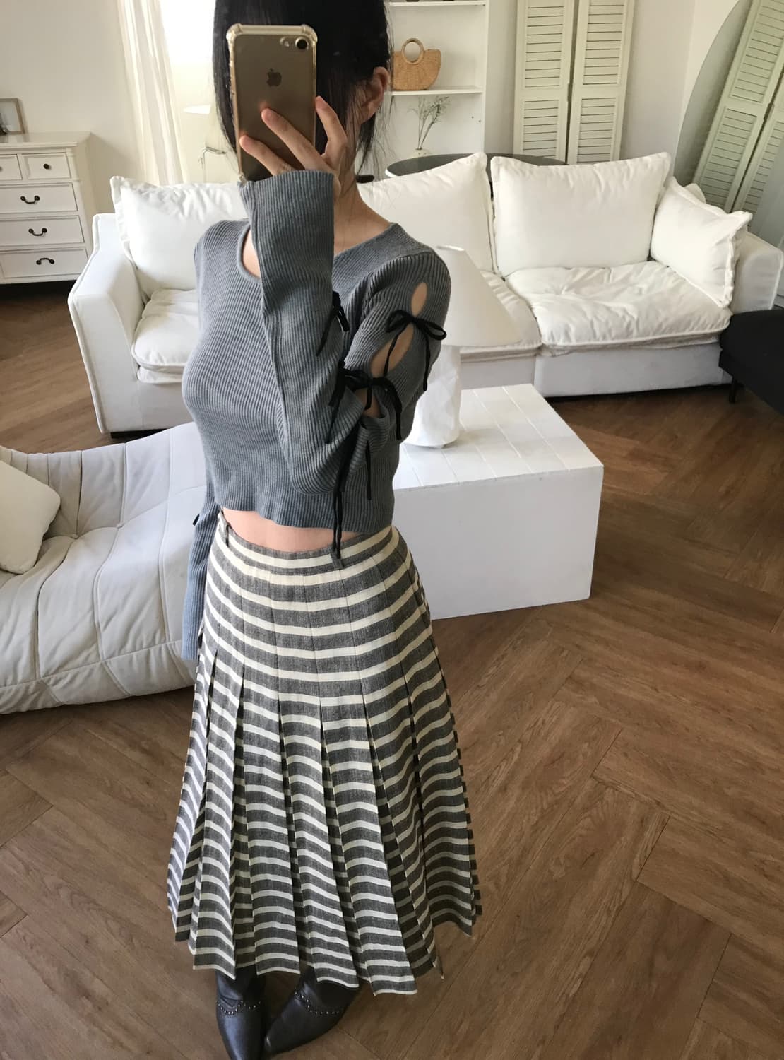 vintage stripe skirt 상품이미지4