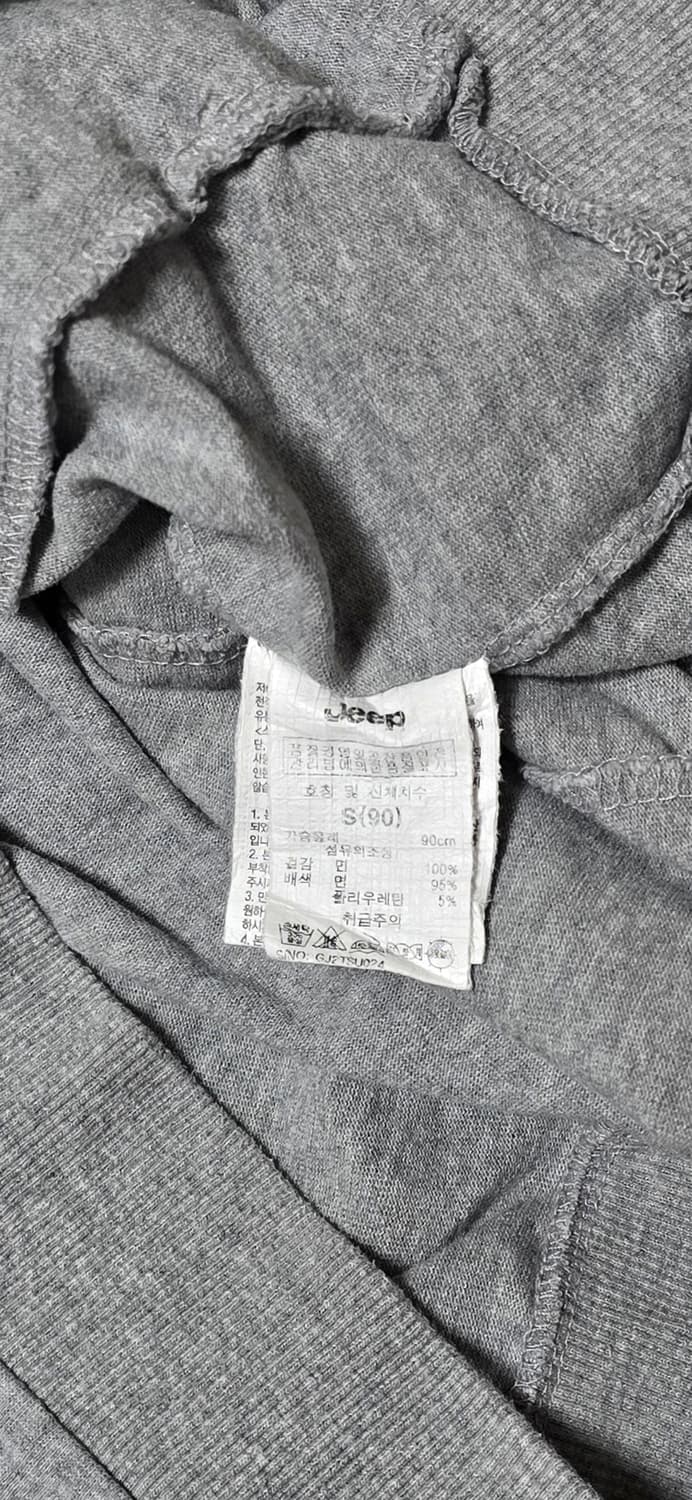 지프 맨투맨 티셔츠 S(90) 그레이 상품이미지4