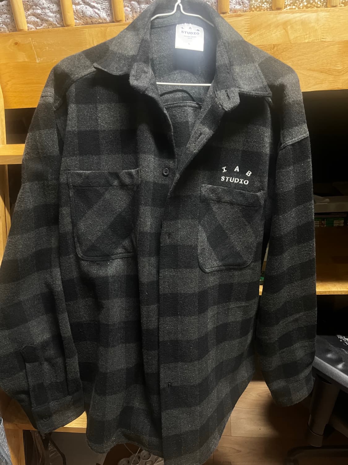 아이앱스튜디오 깅엄 셔츠 L 상품이미지1