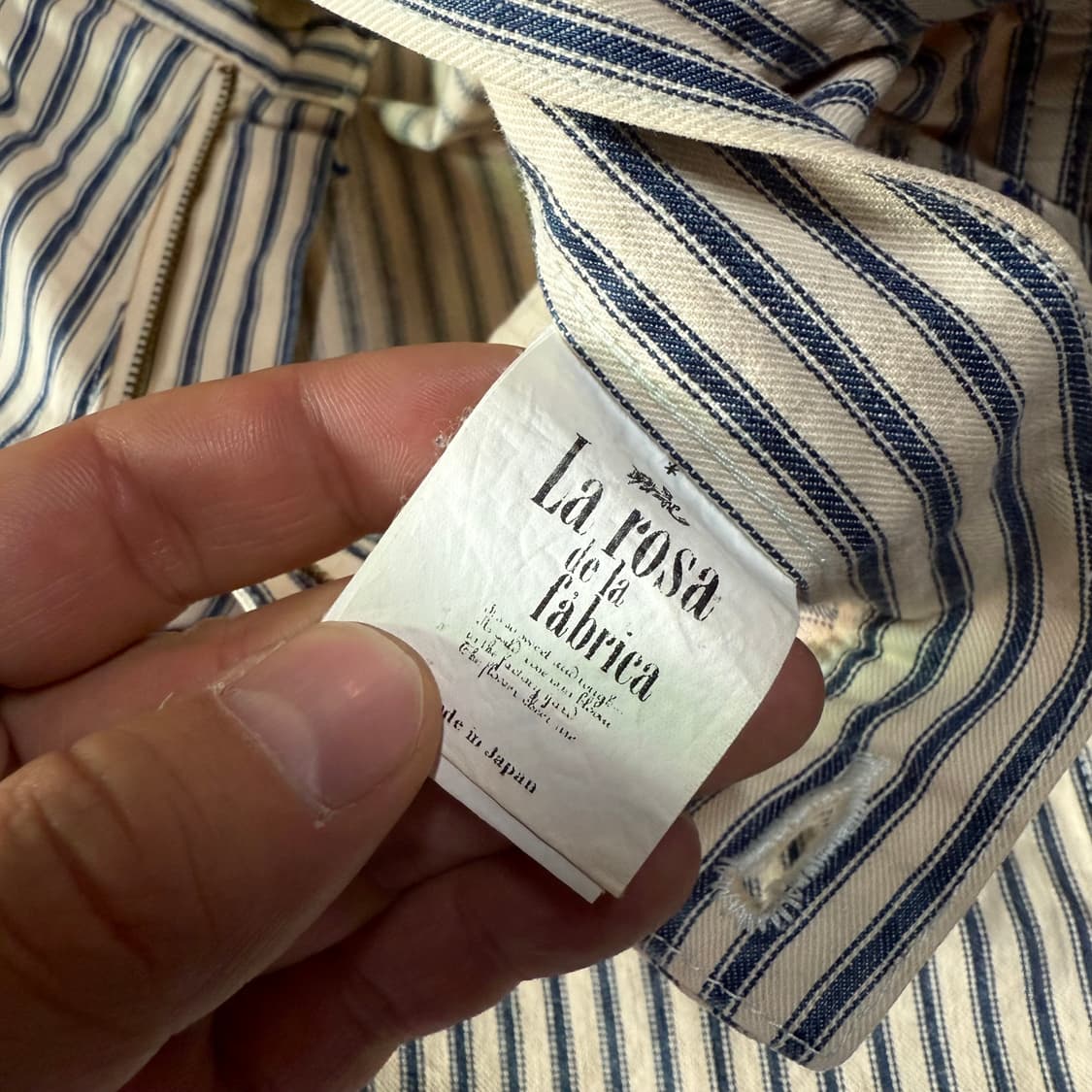 La Rosa de la Fabrica 틱킹 스트라이프 사시코 팬트 02 상품이미지5