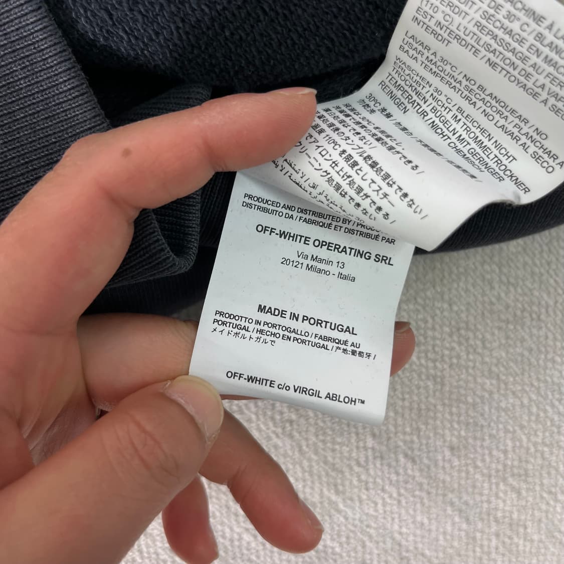 95 오프화이트 3D 애로우 후드집업 상품이미지8