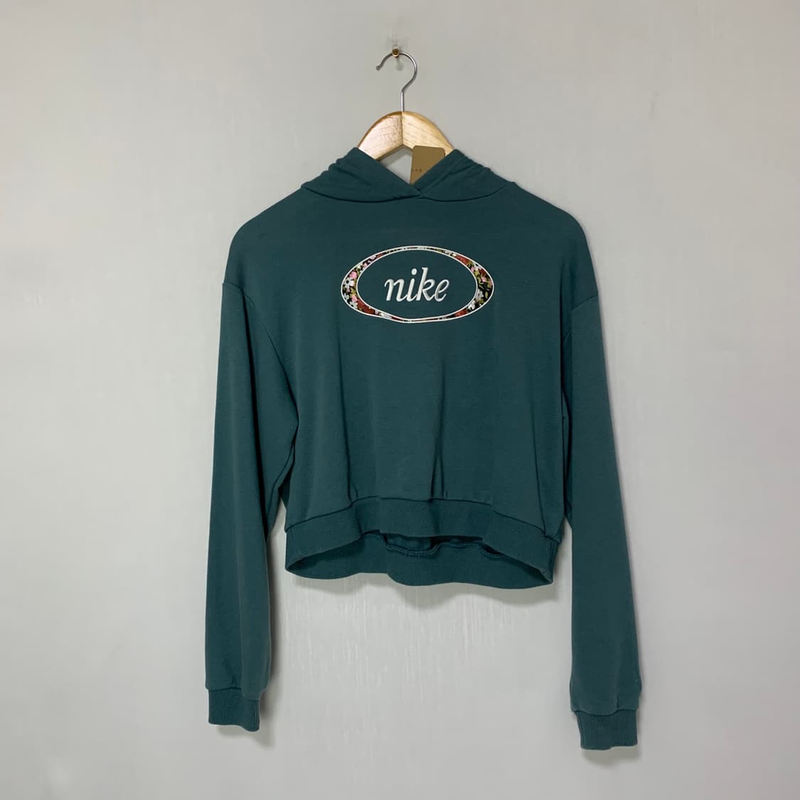 나이키 플라워 로고 크롭 후드티 민트 빈티지 S 상품이미지1