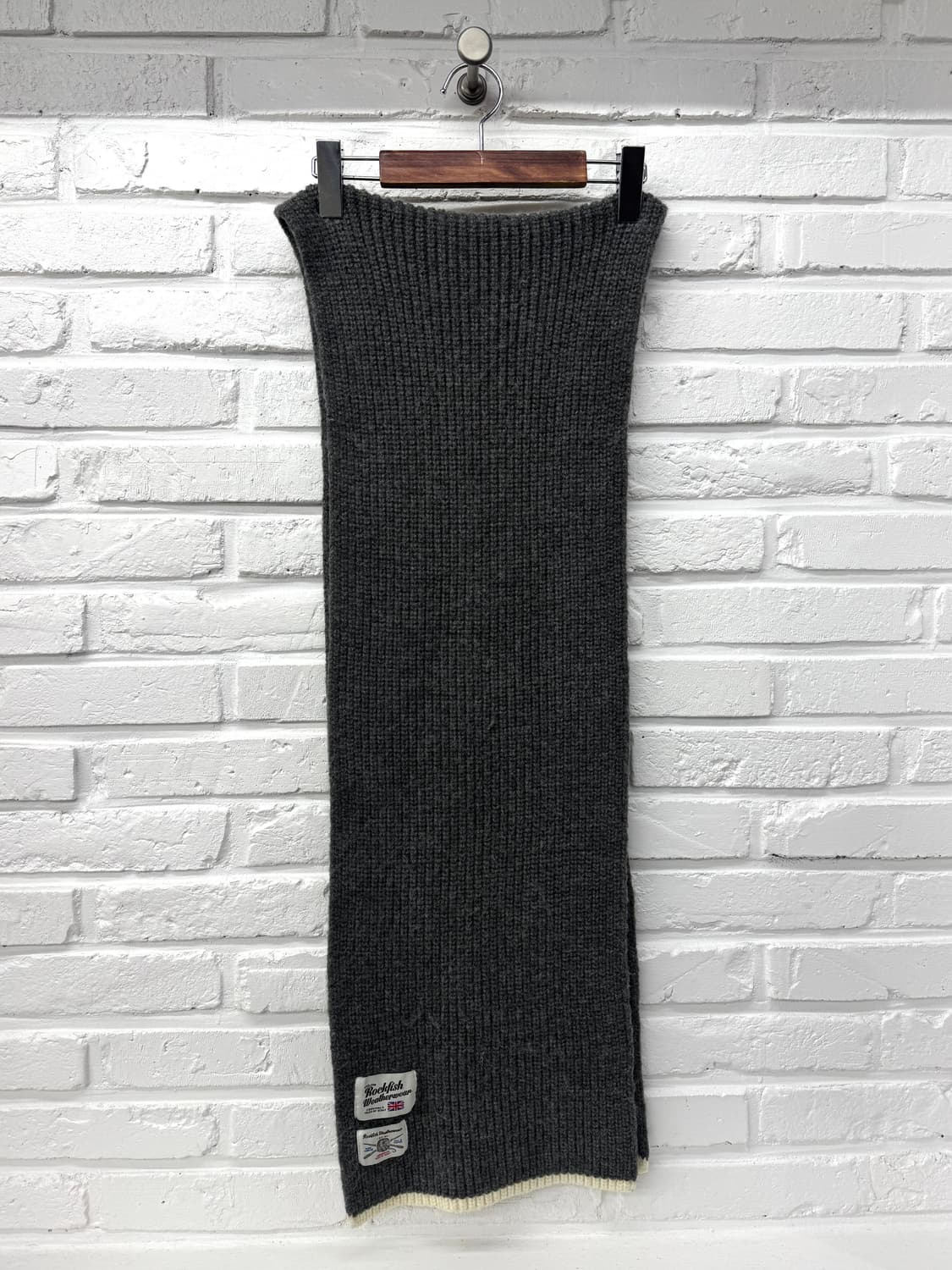 락피쉬 그레이 니트 머플러  상품이미지1