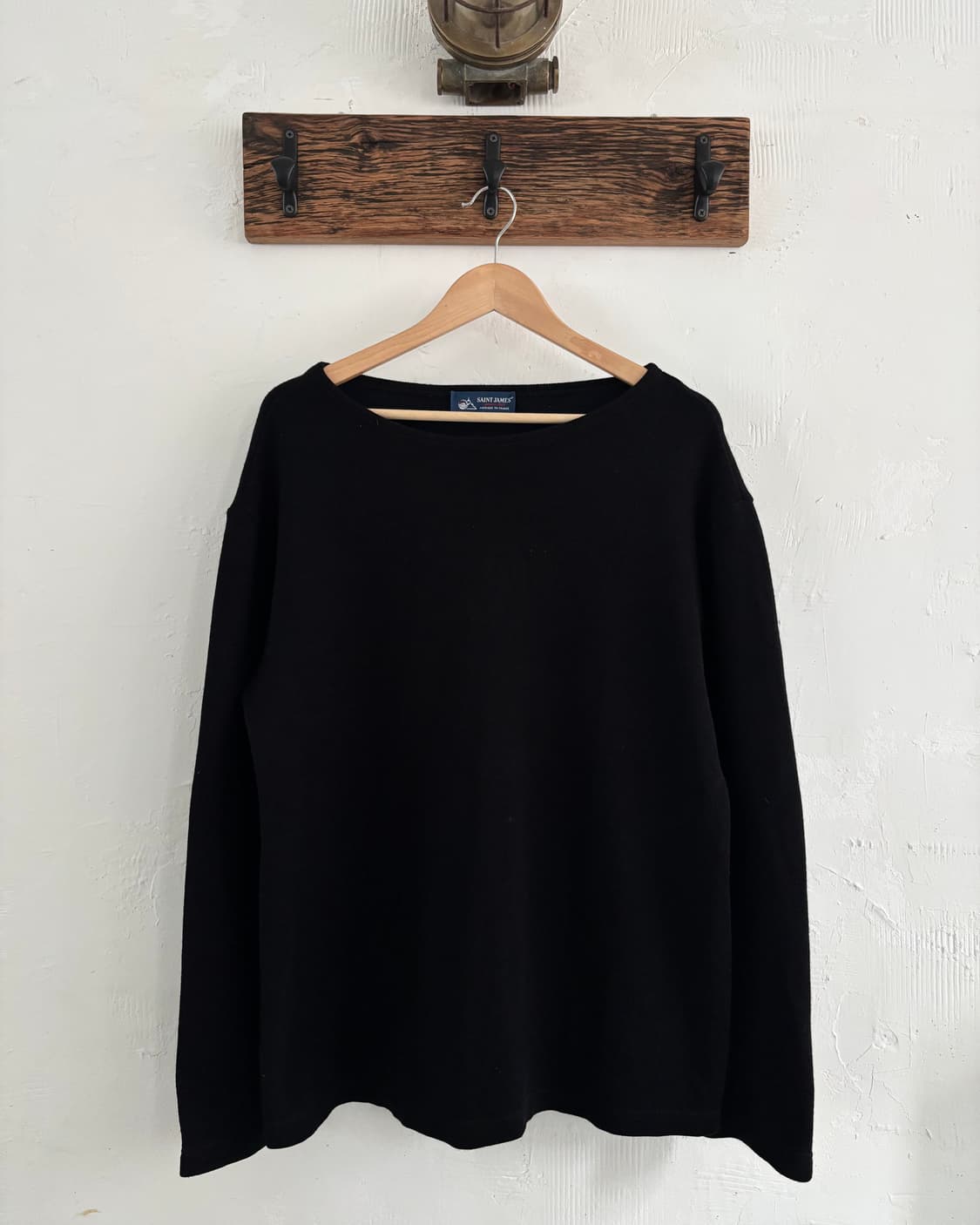 Saint James 세인트제임스 블랙컬러 보트넥 울 니트 상품이미지3
