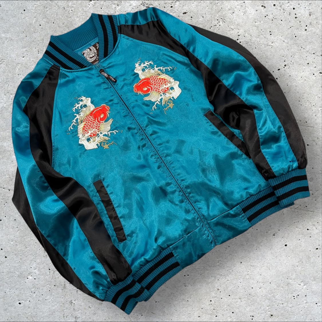 [L] YDU 재팬니즈 스카쟌 자켓 에메랄드 블루 D92 상품이미지1