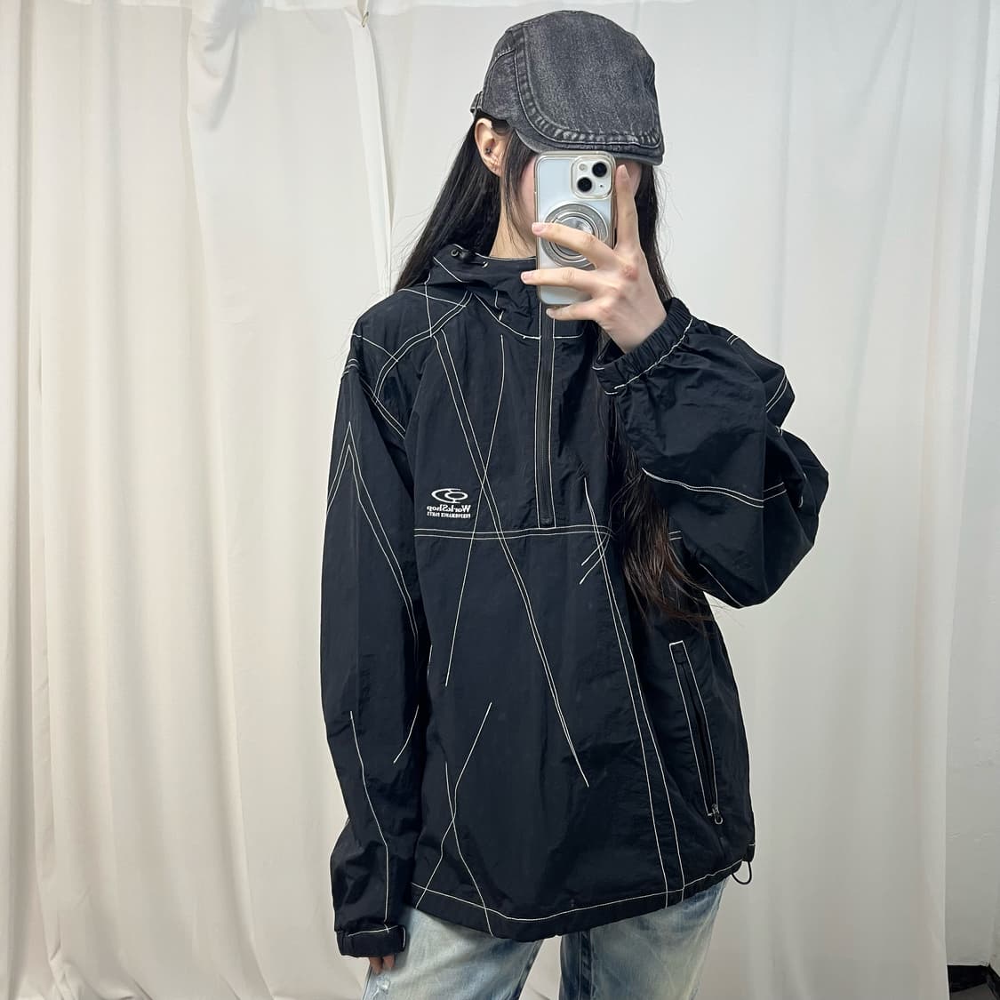 Travel Black Stitch Anorak 상품이미지1