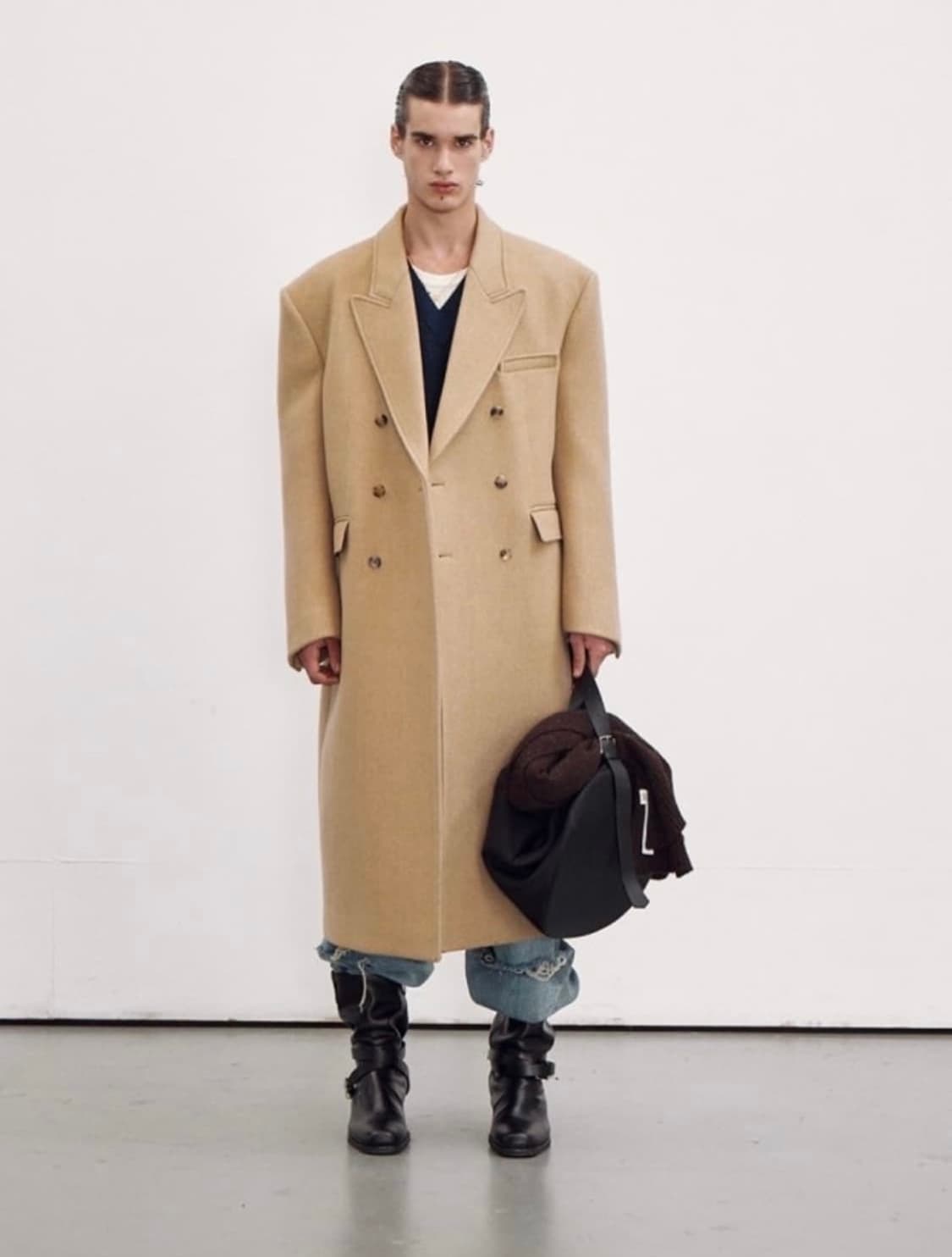 렉토 23FW 로버펠트 더블코트(베이지 M) 상품이미지1