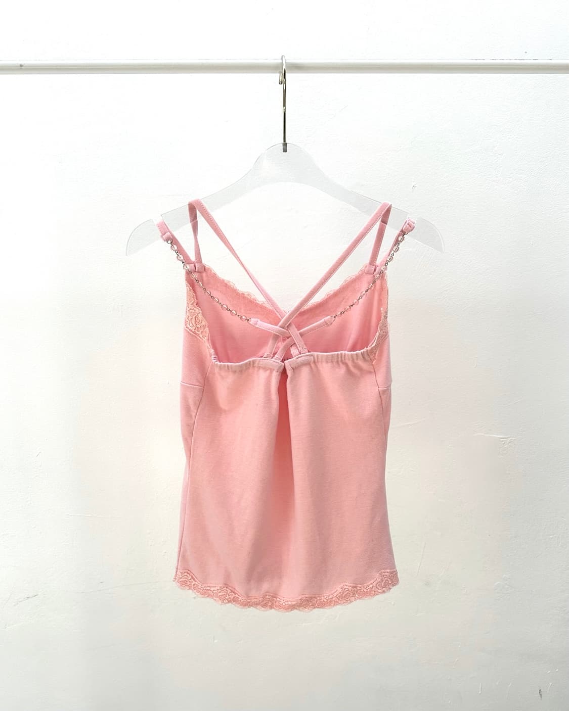 Pastel pink jewelry detail sleeveless  상품이미지3