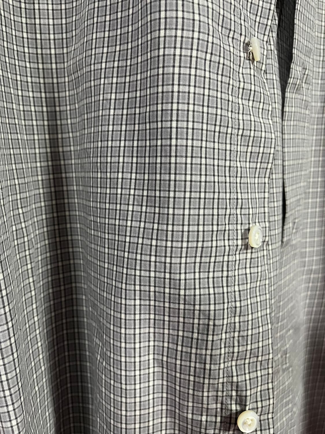 카미아 재패니즈 스몰 그레이 체크셔츠 M사이즈 상품이미지6