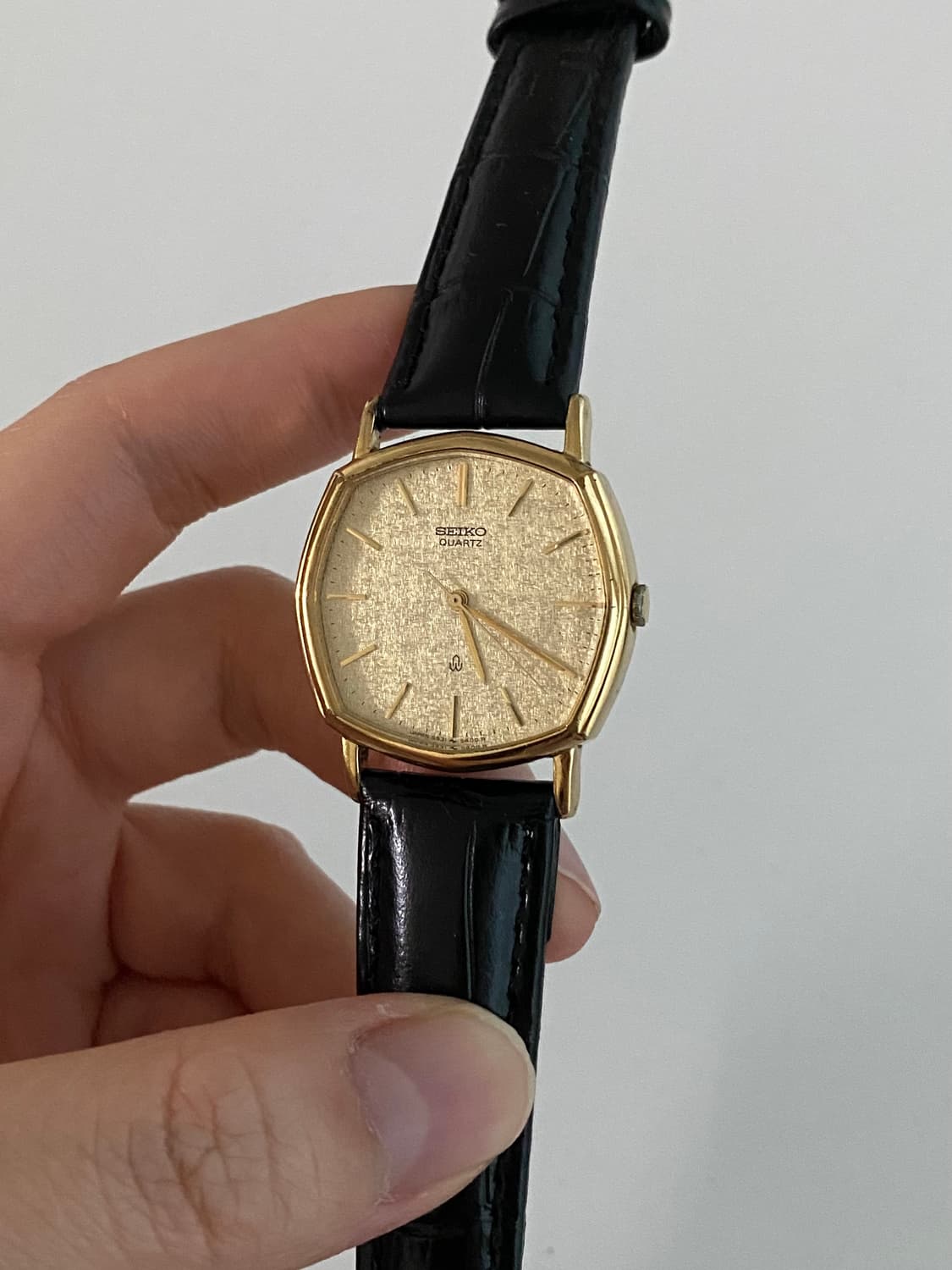 Seiko 세이코 쿼츠 스퀘어 샴페인 골드 상품이미지1