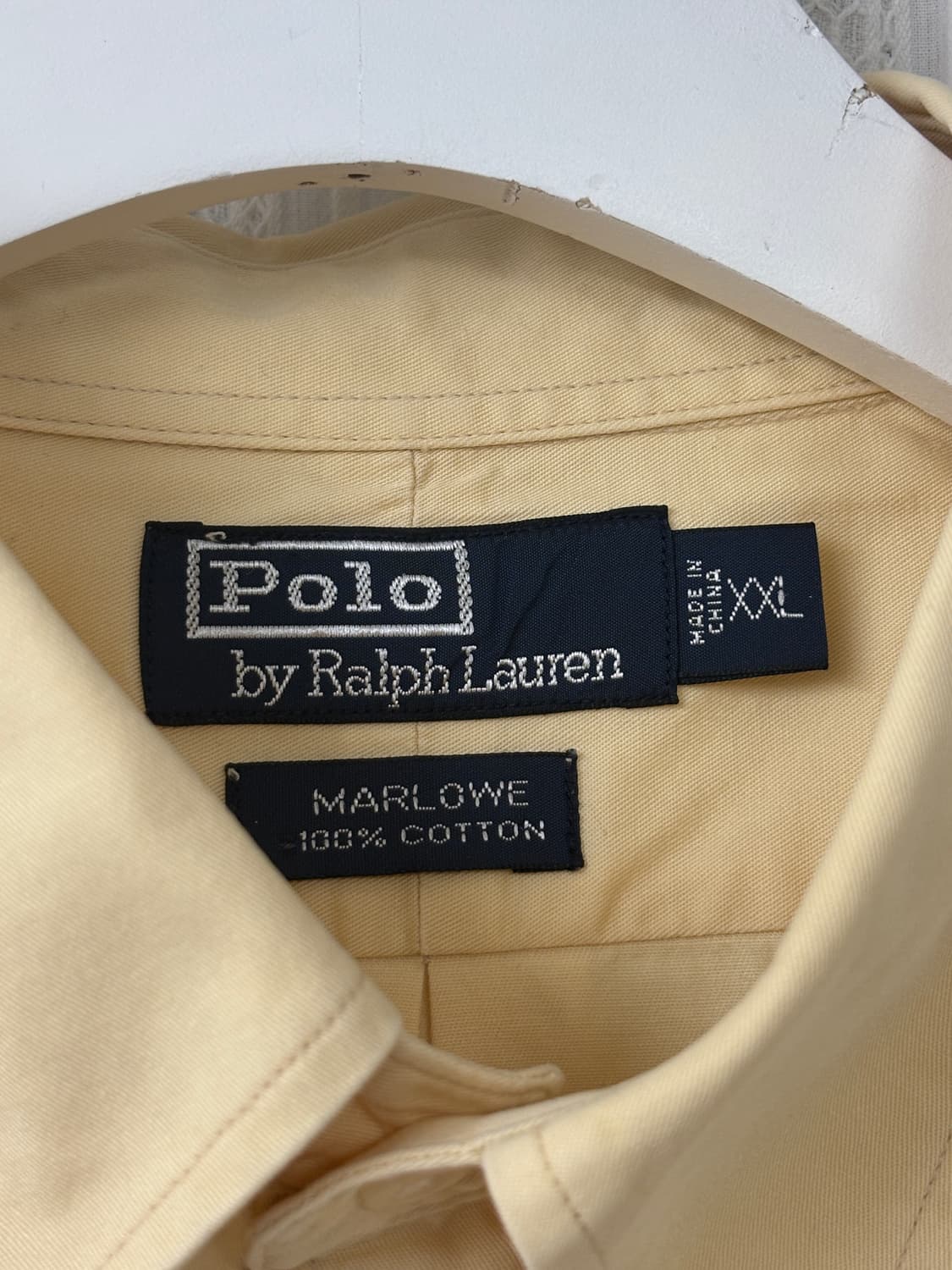 빈티지 폴로 루즈핏 셔츠 옐로우 xxl 상품이미지5