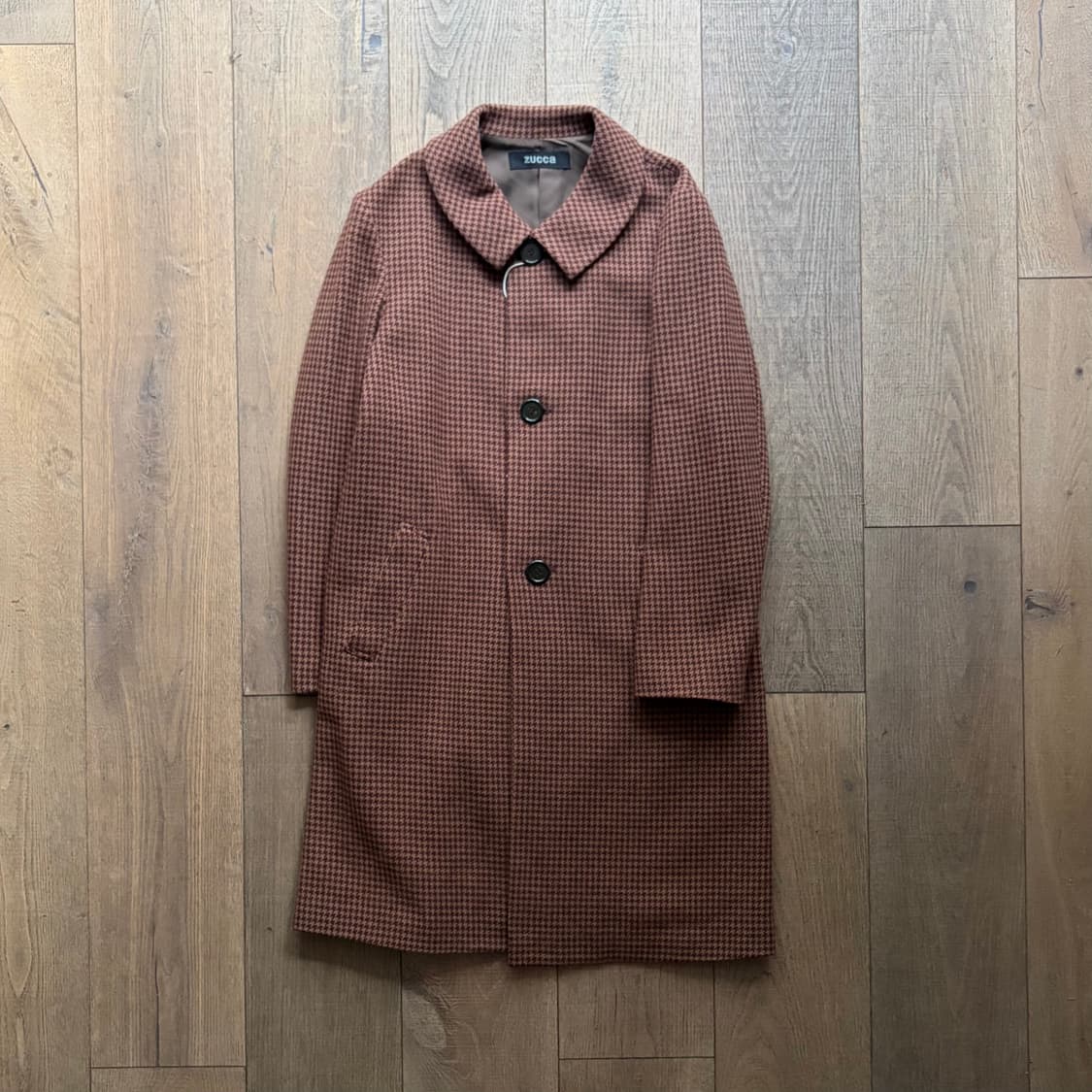 Houndstooth Pattern Wide Coat 상품이미지1