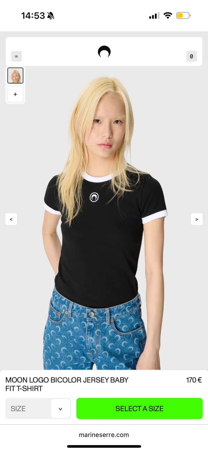 마린세르 MOON LOGO BICOLOR JERSEY BABY FIT  상품이미지2