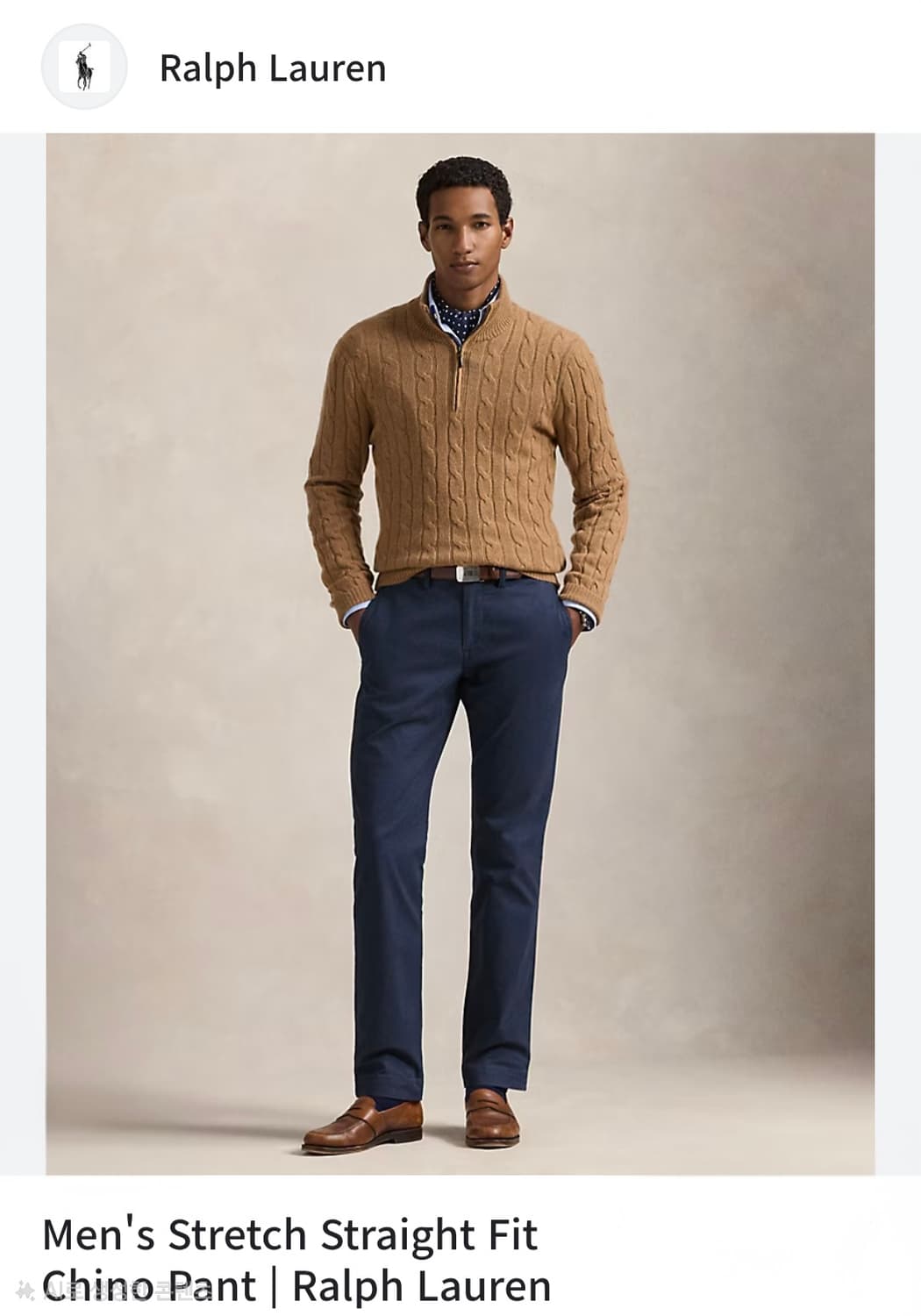 폴로 랄프로렌 스트레치 스트레이트핏 치노 팬츠 32 상품이미지1