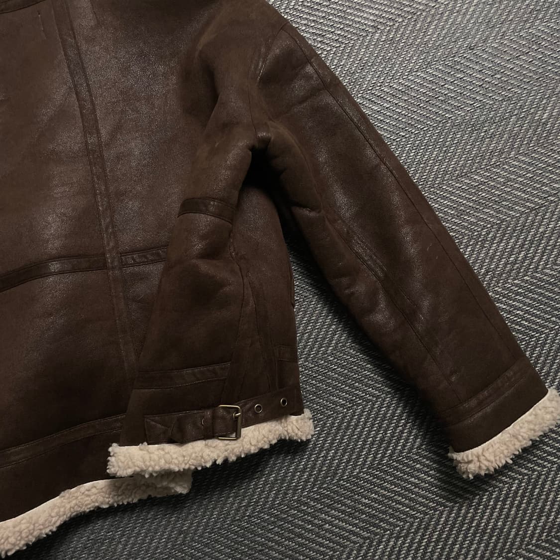 Ame Studio 하이넥 스웨이드 무스탕 자켓y 5318 상품이미지8