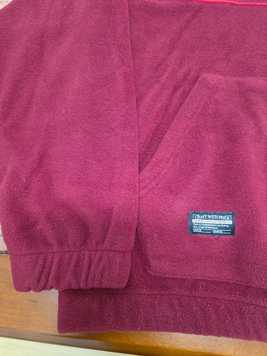 TWN 오버핏 플리스 반집업 후드티 M 상품이미지4