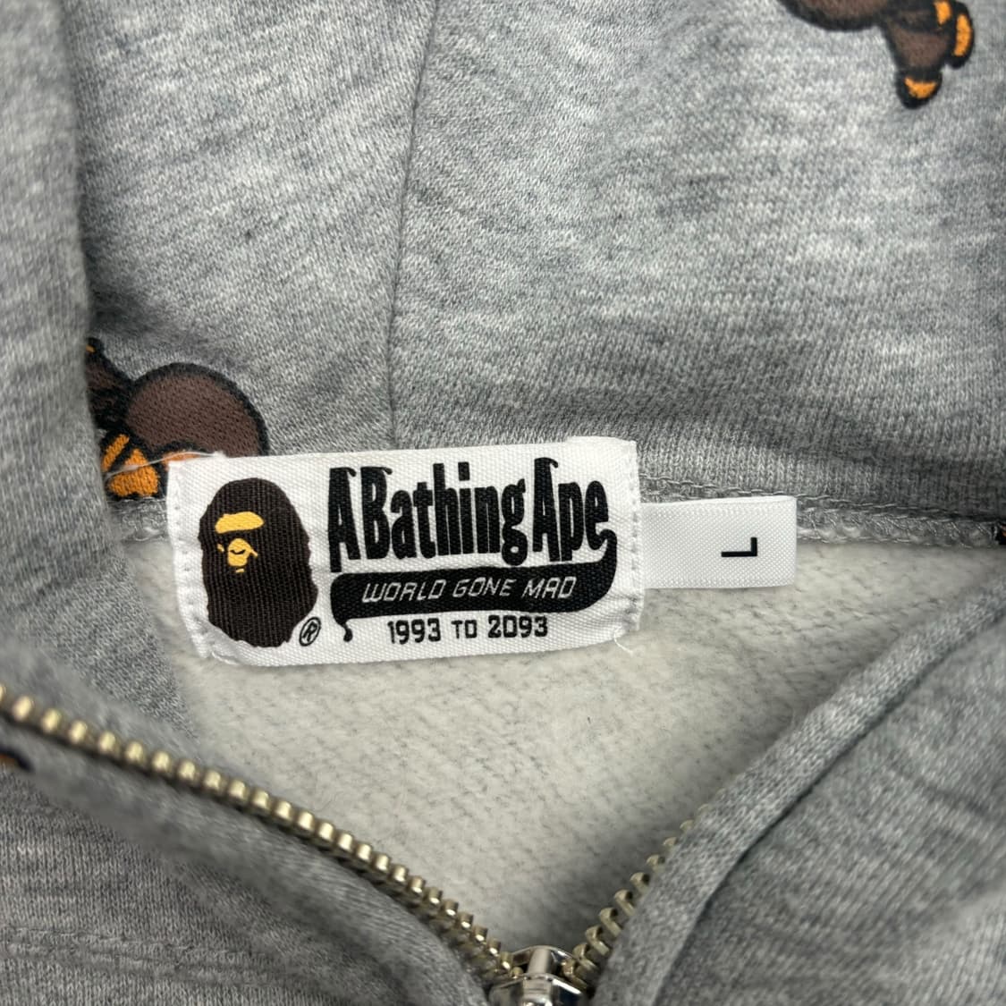 베이프 베이비 마일로 모노그램 풀 오버 후드집업 L 상품이미지7