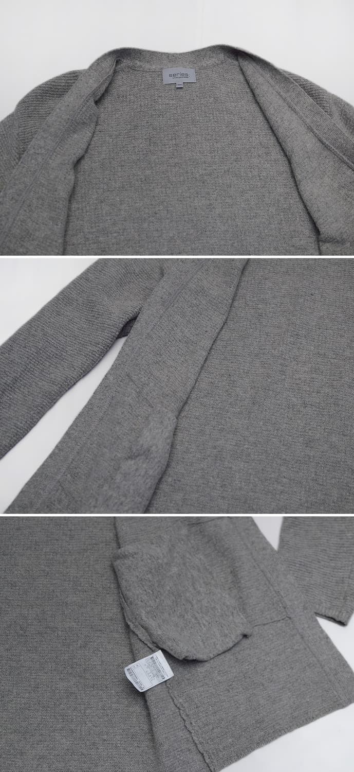 시리즈 버튼리스 울캐시미어 트위드 믹스 니트 가디건 (100) 상품이미지7