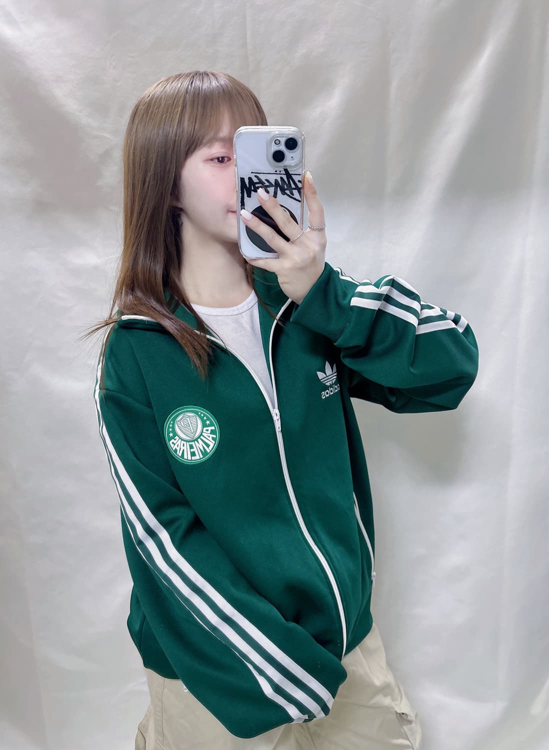 아디다스 팔메이라스 그린 빅로고 트랙탑 상품이미지4