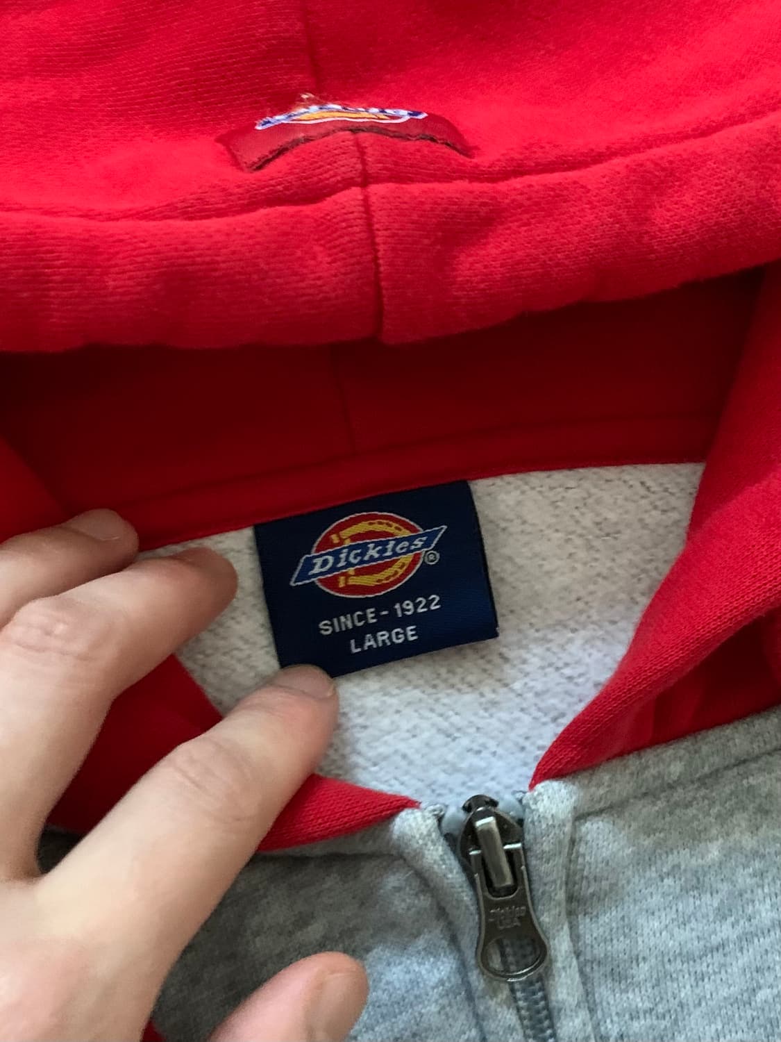 디키즈 중앙로고 나그랑패턴 후드집업 상품이미지6