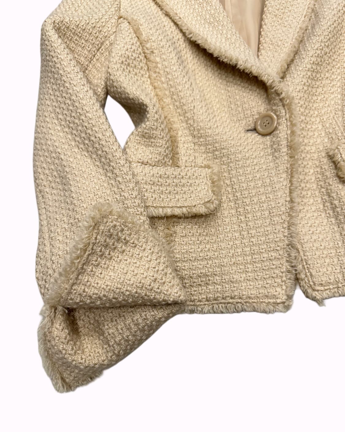 bold wool tweed beige blazer 상품이미지4
