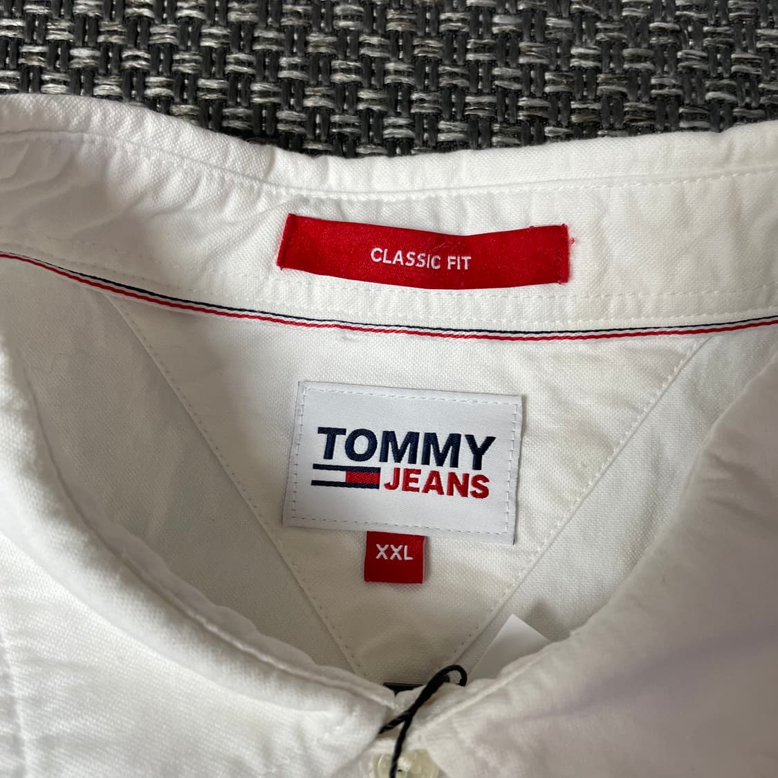 타미진스 화이트 로고자수 긴팔 셔츠 클래식핏 XXL 상품이미지4