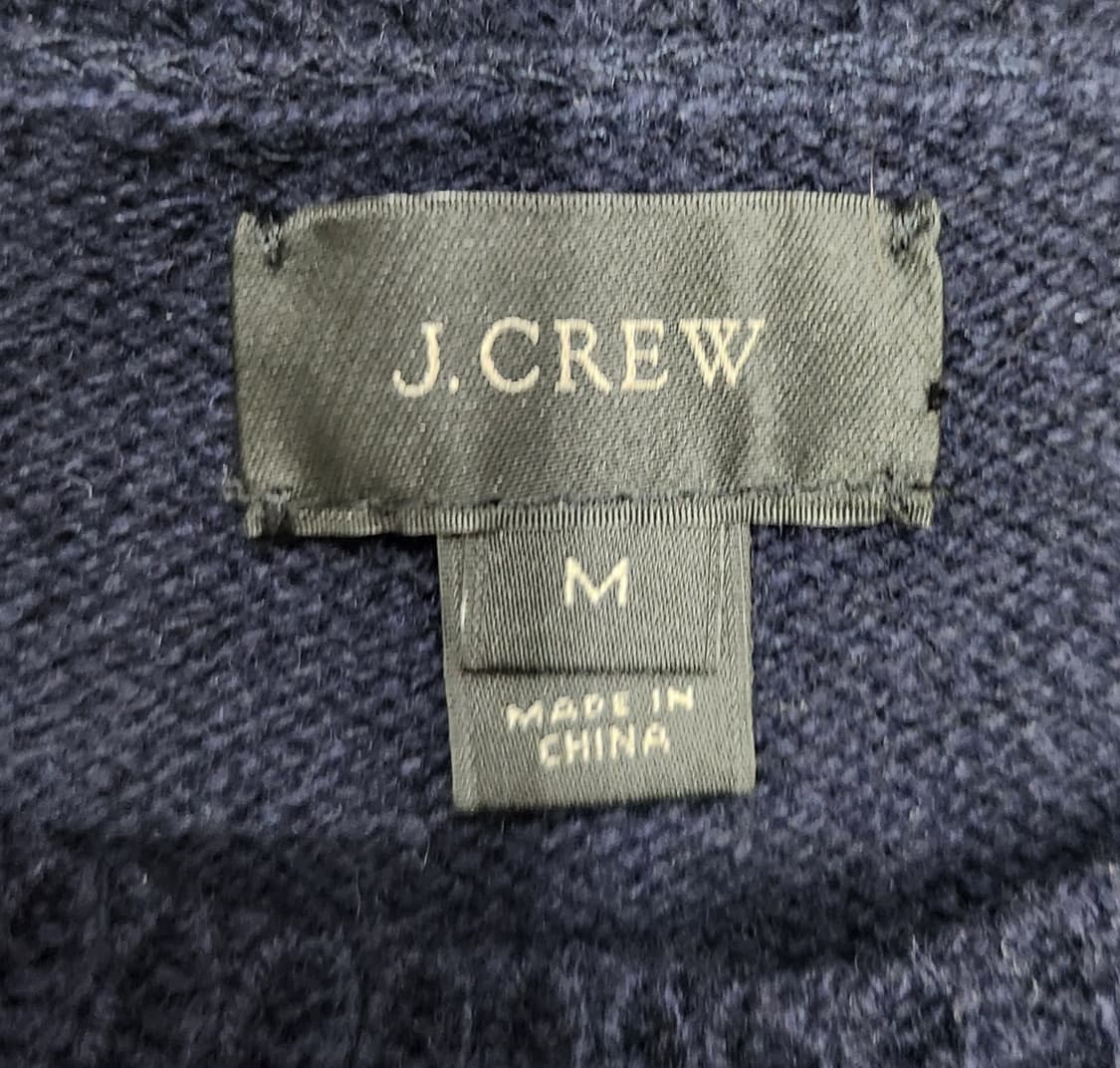 J.CREW 램스울 100% 패치워크 가죽배색 가디건 M 상품이미지2