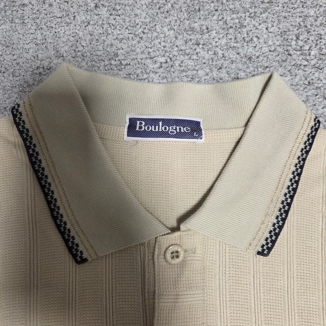 일본제 Boulogne 카라넥 반팔 티셔츠 L(100) 상품이미지4
