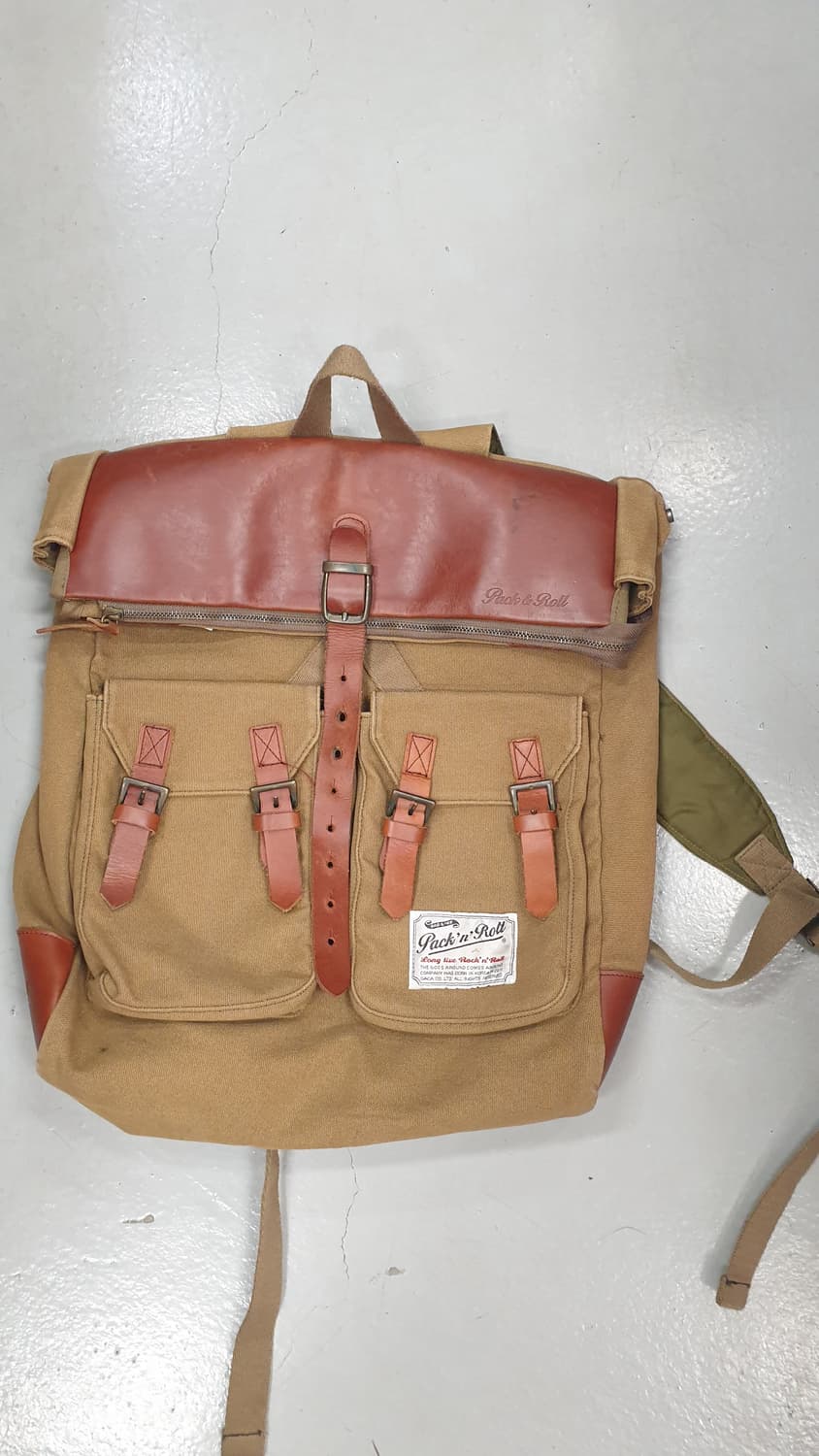 팩큰롤 캔버스 가죽 롤탑 백팩 상품이미지7