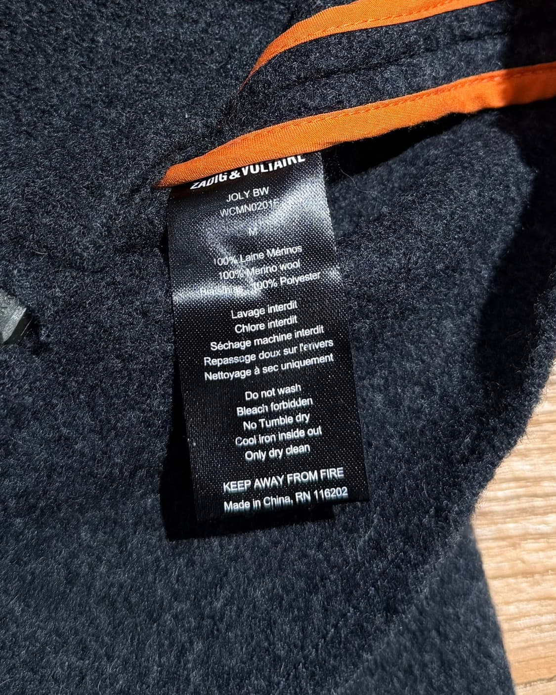 쟈딕앤볼테르 차콜 울 포켓 집업 자켓 상품이미지8