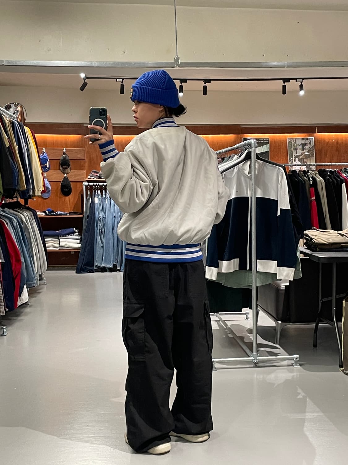 빈티지 베이스볼 나일론 자켓   상품이미지5