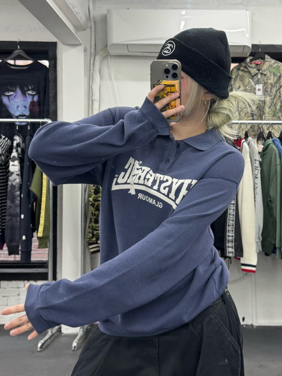 히스테릭 글래머 컴프레션 와플 롱슬리브 상품이미지5