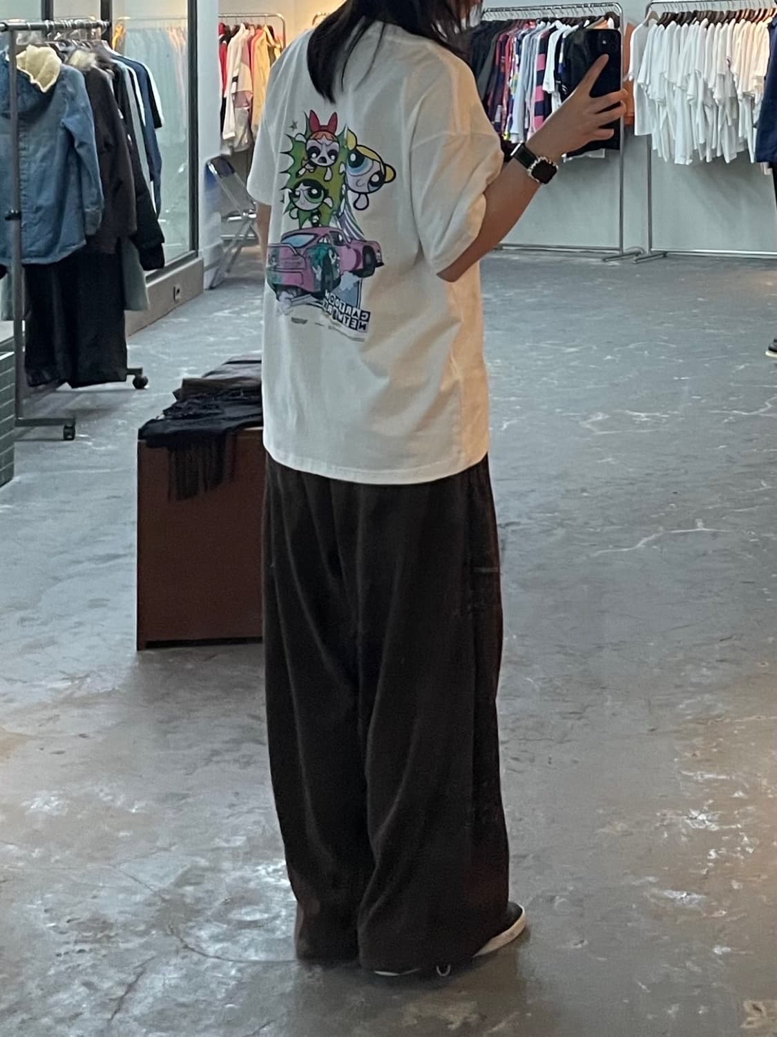 빈티지 파워퍼프걸 프린팅 반팔 H1113 상품이미지2