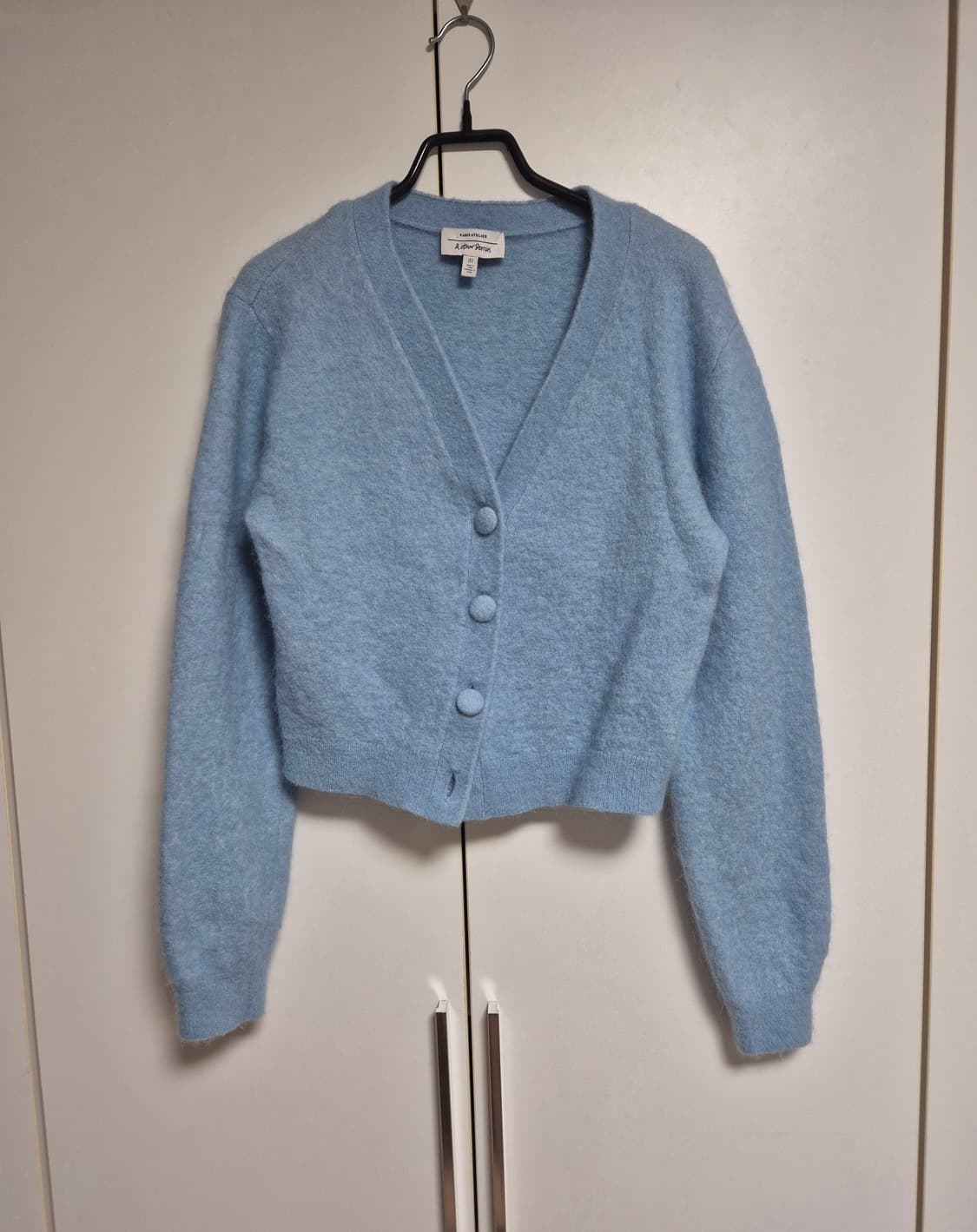 앤아더스토리즈 & Other Stories 울 블렌드 크롭 가디건 블루 상품이미지1