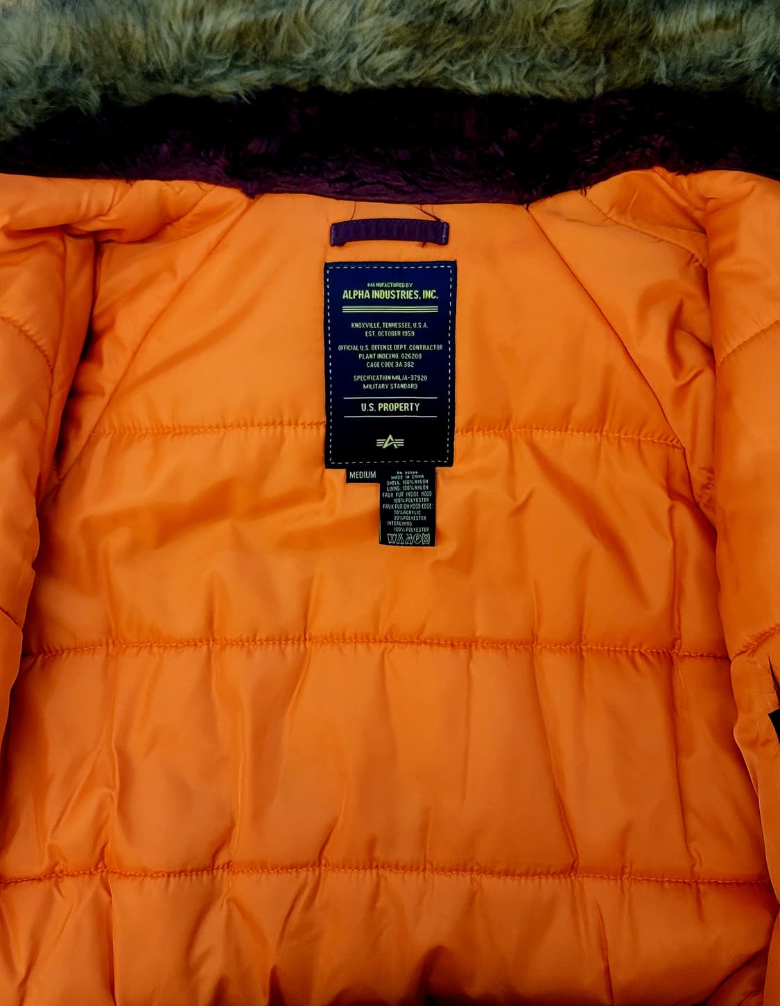 알파인더스트리(남여공용) N3B 야상점퍼(파카) 판매 상품이미지7