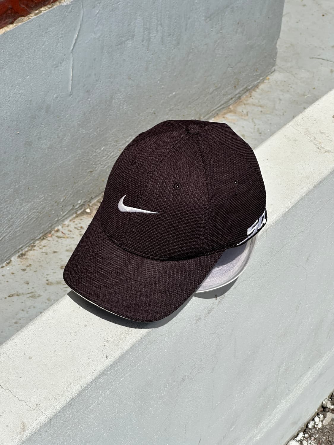 [L] 00s 나이키 스우시 블랙 볼캡 모자 상품이미지2