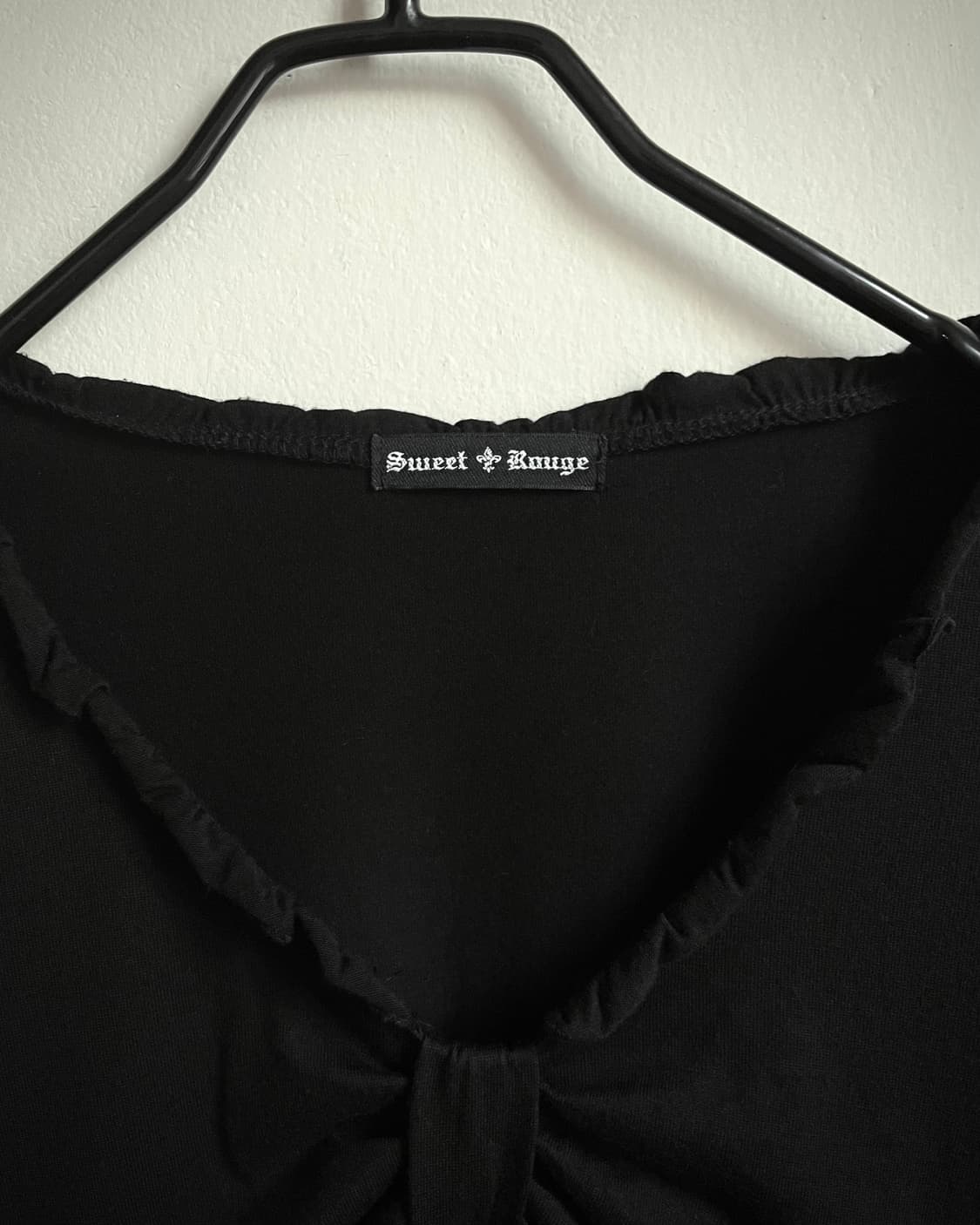 Sweet Rouge Gothic Ribbon Shirring Top 상품이미지5