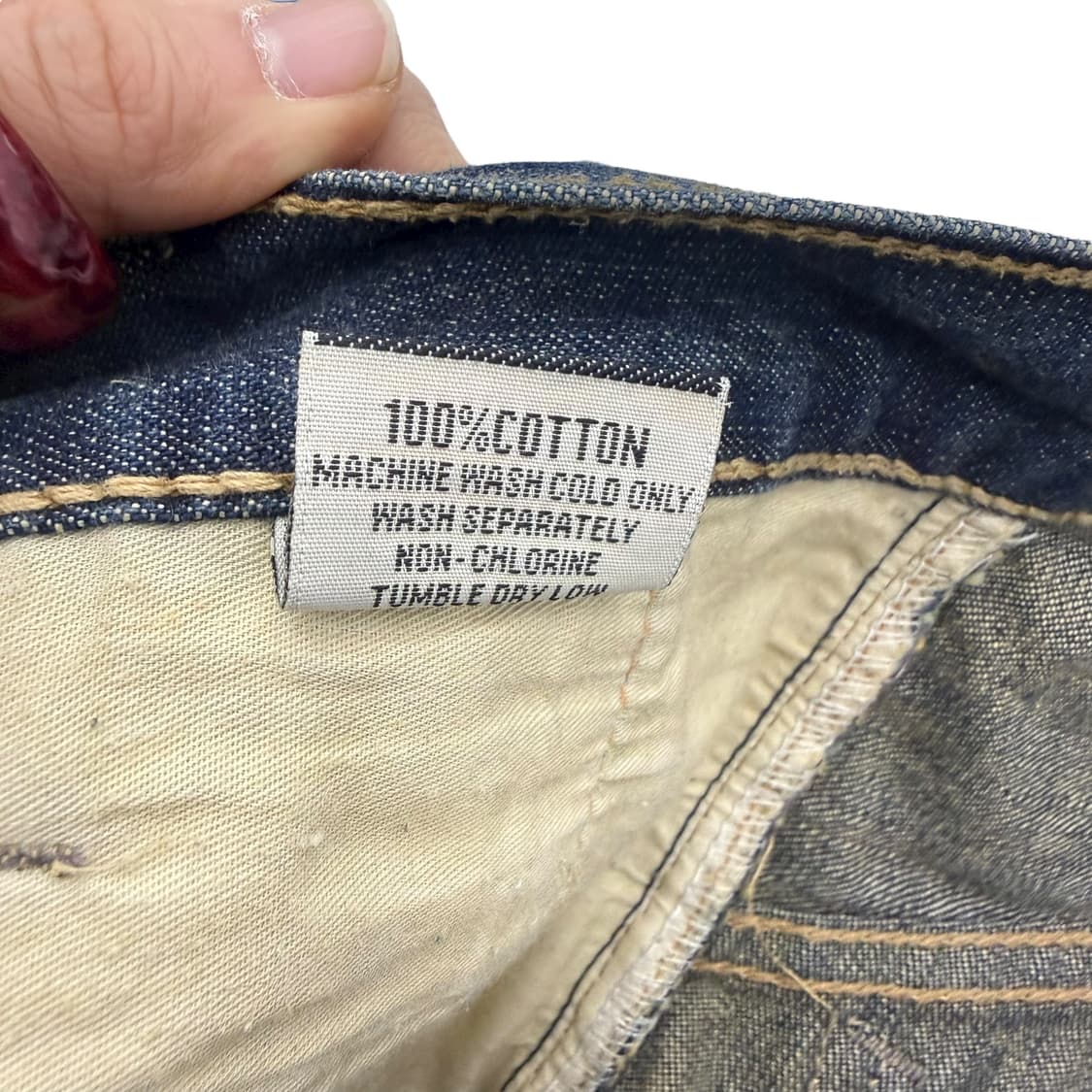 JPN 패치워크 워싱 데님 스트레이트 팬츠 상품이미지8