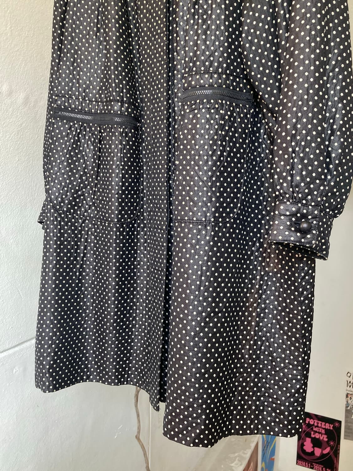 어깨 퍼프 도트 트렌치 야상 상품이미지3