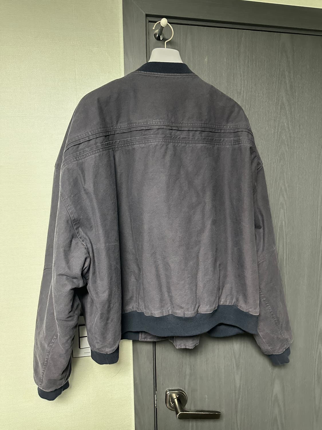 논노드 서퍼 다이 서지 봄버 자켓 빈티지 네이비 블랙 상품이미지2