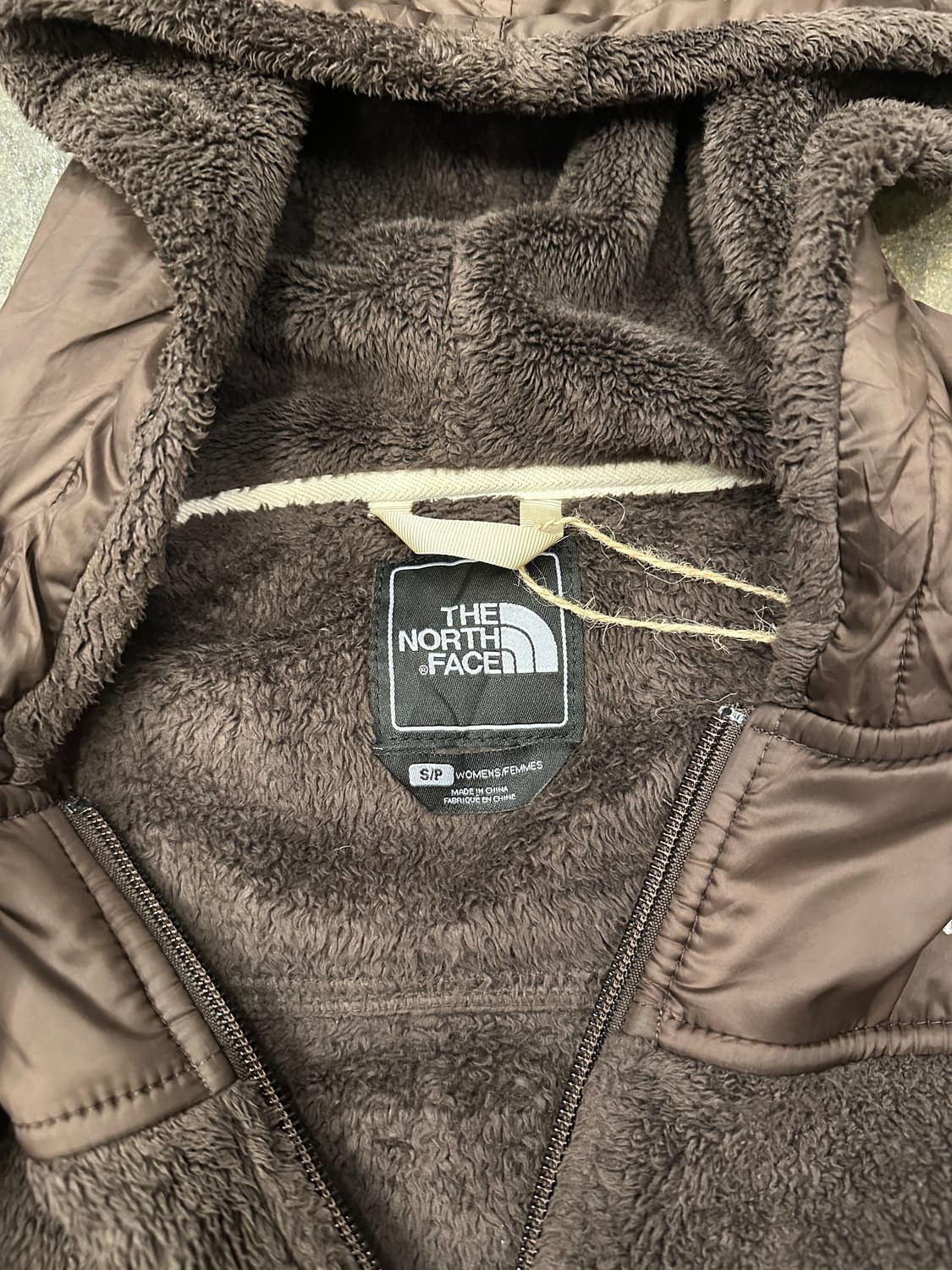 노스페이스 브라운 후리스 후드 집업 S 상품이미지4