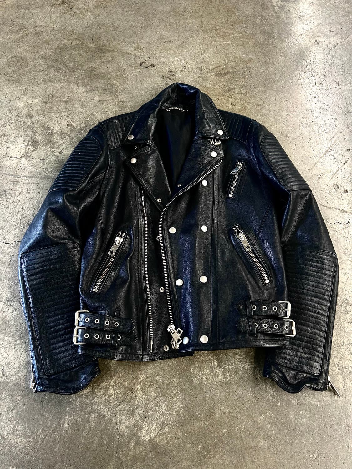 Cow Leather Biker Type Jacket 상품이미지1