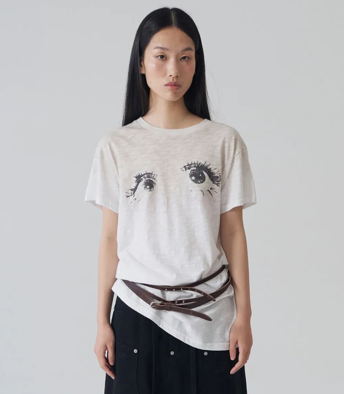 경 Eye Graphic Short Sleeve Tee_White 상품이미지1