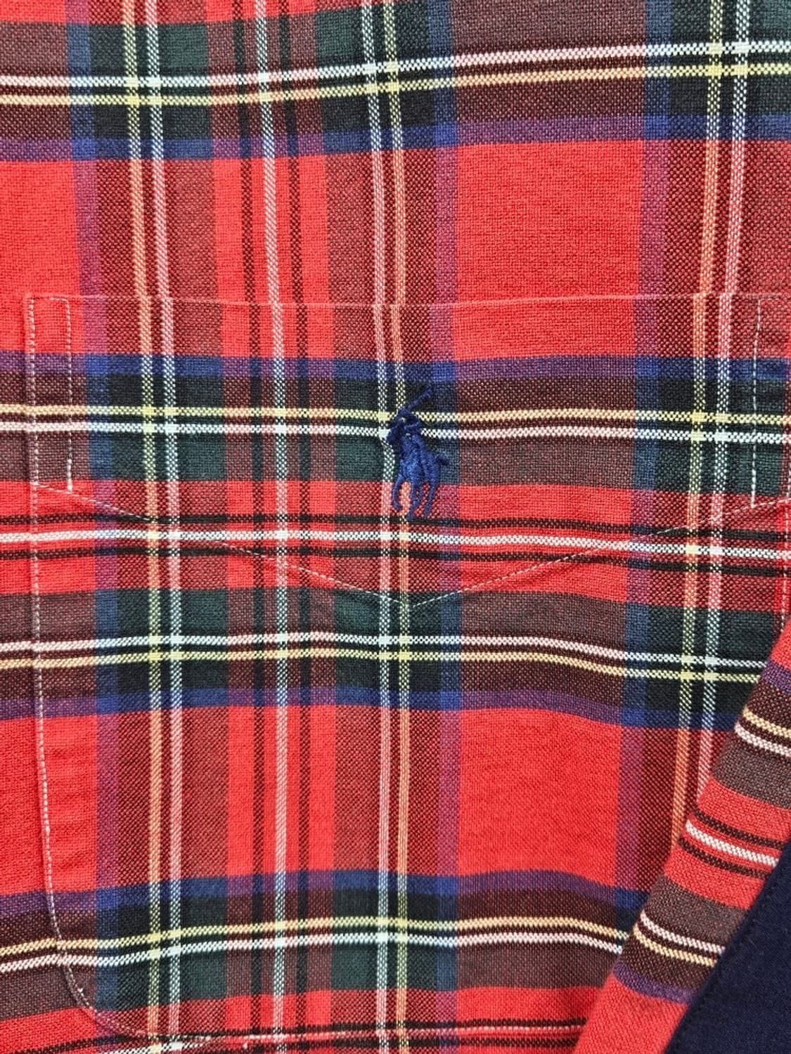 폴로랄프로렌 엘보패치 크롭 커스텀 체크 셔츠 ( M ) / 11516 상품이미지8