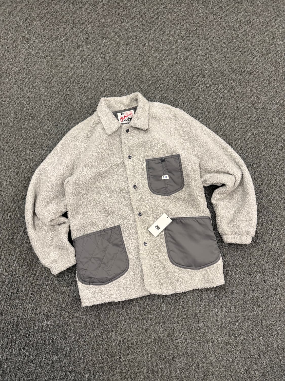 M)LEE 빈티지 그레이 플리스 자켓 상품이미지1