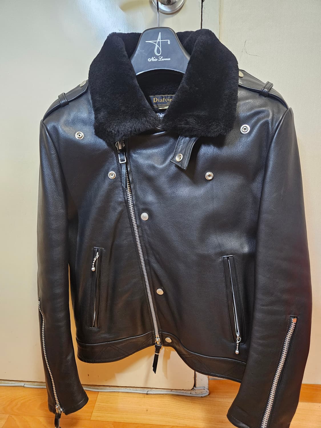 95 M) 디아프바인 죠니 무스탕 가죽자켓 상품이미지2